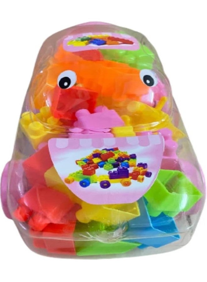 Manos Plastic Building Blocks Set, Multicoloured, 44 Pieces car Shape Toy for Kids - Image 3